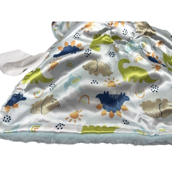 Parents Choice Triceratops Dinosaur Lovey Plush Blue Security Blanket Buddy NEW - Picture 7 of 10